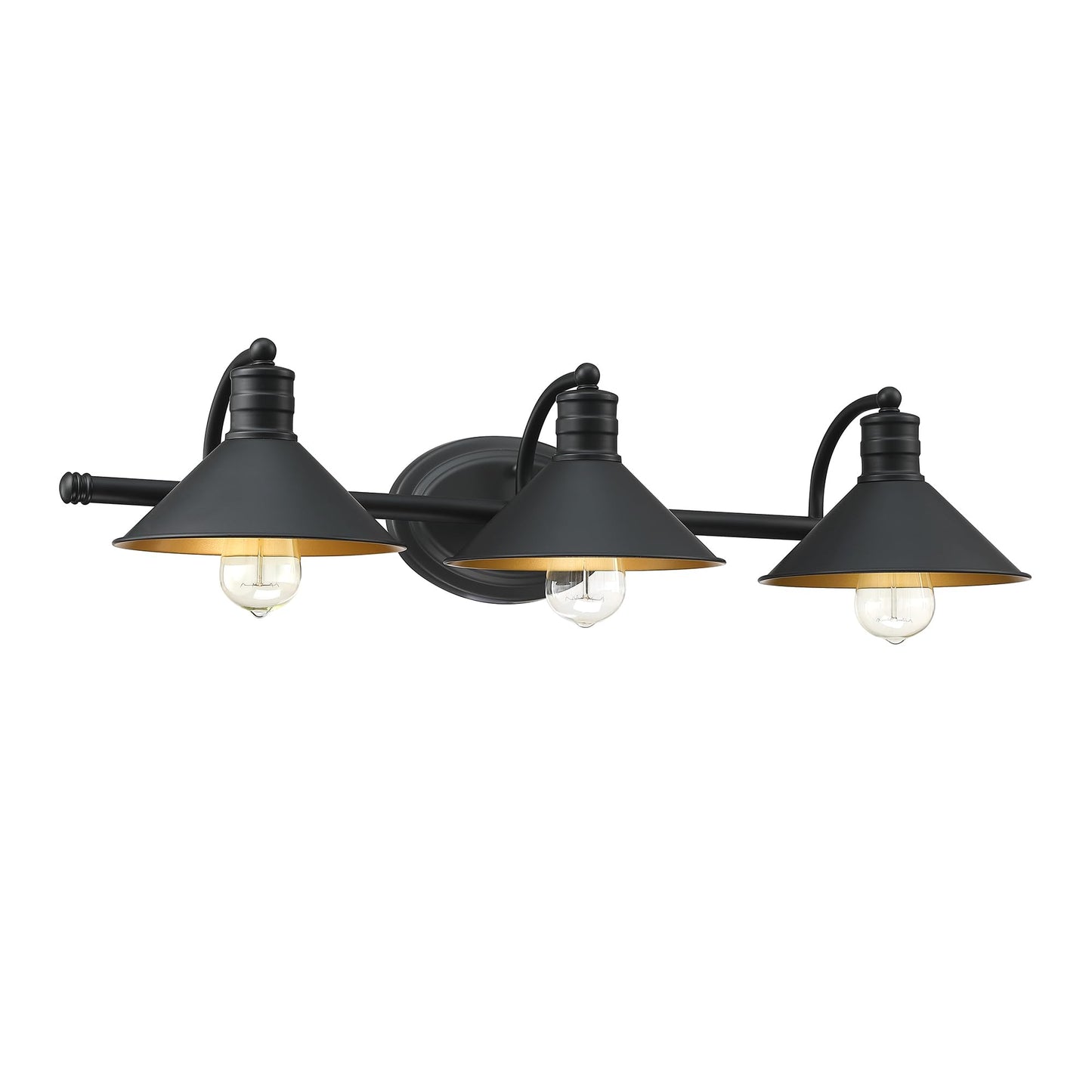 Faymart Lighting 3 Light Bathroom Vanity Light Over Mirror - Farmhouse Wall Light For Bathroom Vanity Powder Room Rustic Gooseneck Barn Style 3 Bulb Wall Sconce Over Kitchen Sink