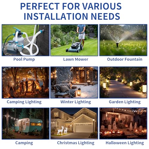 Cismorvex 3 Pack Outdoor Extension Cord Safety Cover with Waterproof Seal IP54 Water-Resistant, Weatherproof Electrical Co...