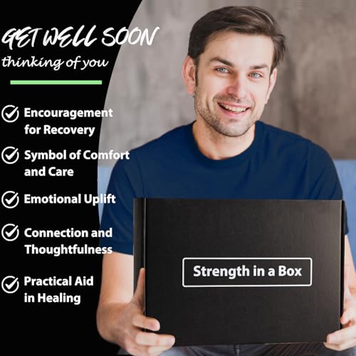 Get Well Soon Gifts for Men - Care Package with Plush Blanket, Mug, Socks, and so on - Get Well Basket for Men Dad Friend ...