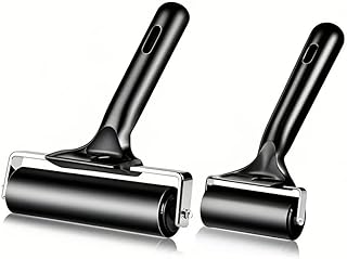 2 Pack Brayer Rollers, Professional Rubber Art Rollers with Comfortable Hand Feel, Suitable for Handmade Production, print...