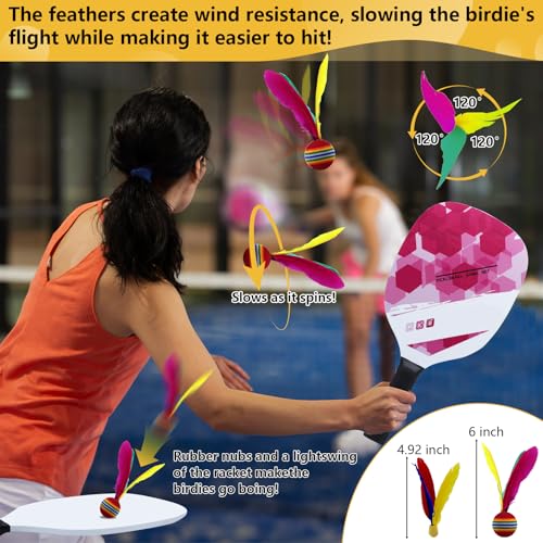 ZHUOKECE Outdoor Volleyball and Badminton Combo Set, Official Size 5 Volleyballs and Badminton Rackets Set of 5 for Outdoo...