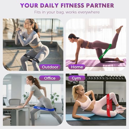 WSAKOUE Fabric Resistance Bands for Working Out – 5 Booty Bands for Women & Men, Exercise Workout Bands for Legs, HIPS & G...