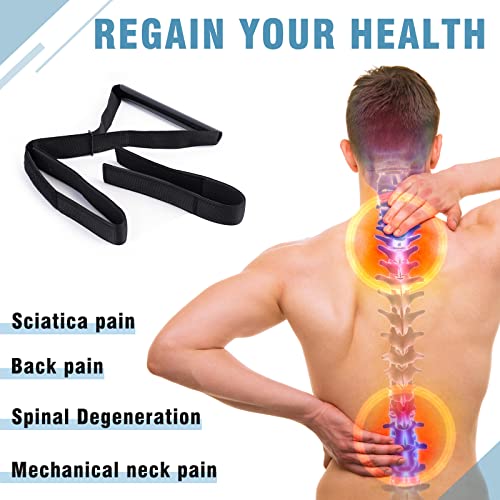 WIDREST Neck Stretcher Strap, Spine Chiropractic Decompression Tool with Chin Belt, Cervical Neck Traction.
