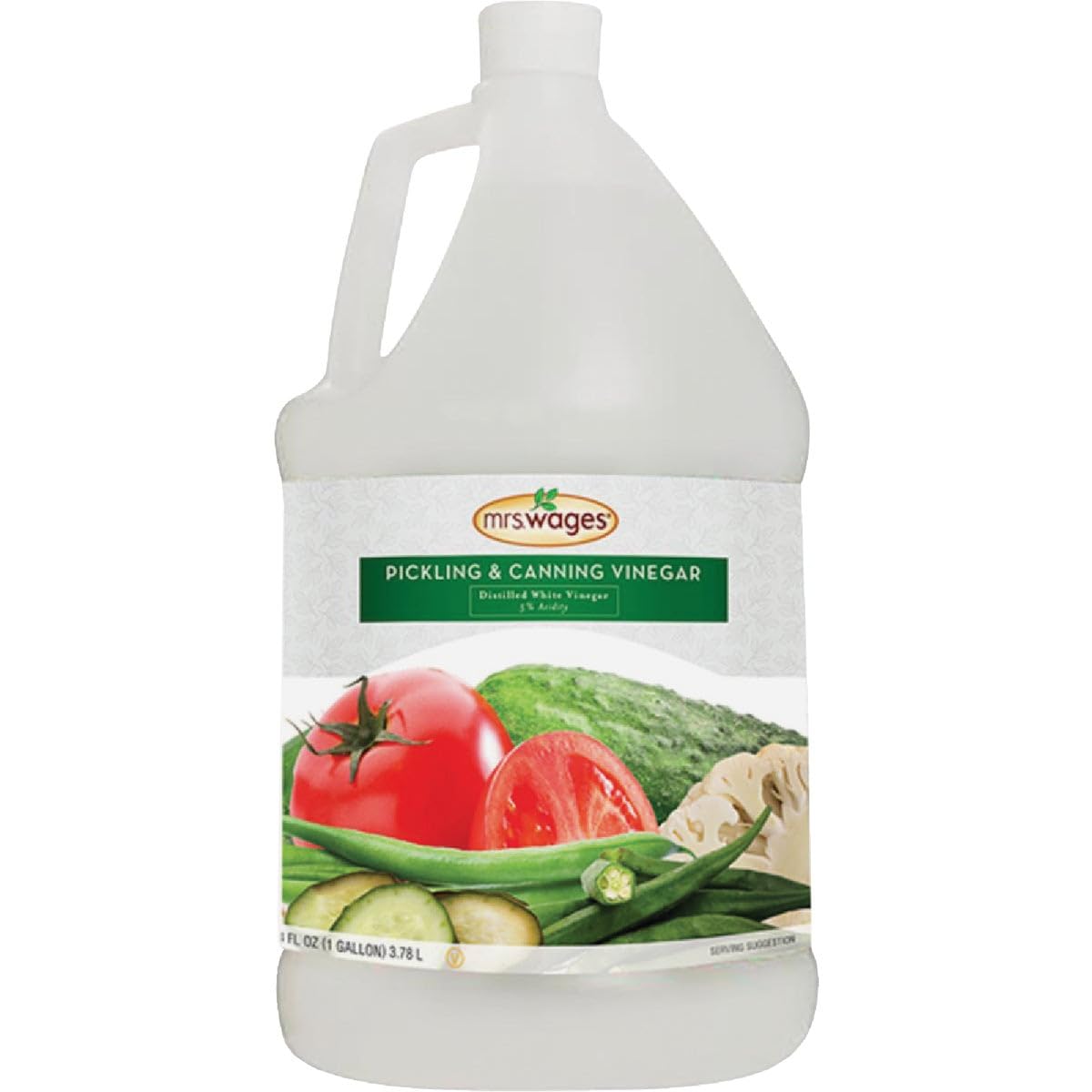Mrs. Wages Pickling & Canning Vinegar, Well-Balanced Vinegar, Great Tasting, Versatile for Canning & Cooking, Easy Storage, (1 G