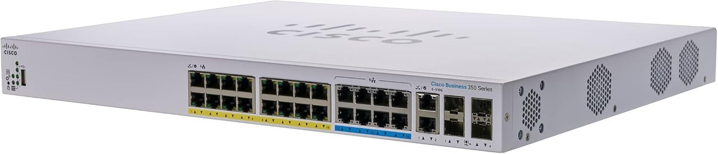 Cisco Designed Business Cbs350-24Ngp-4X Managed Switch | 8 Port 5Ge | 16 Port Ge | Poe | 2X10G Combo | 2X10G Sfp+ | Limited Life