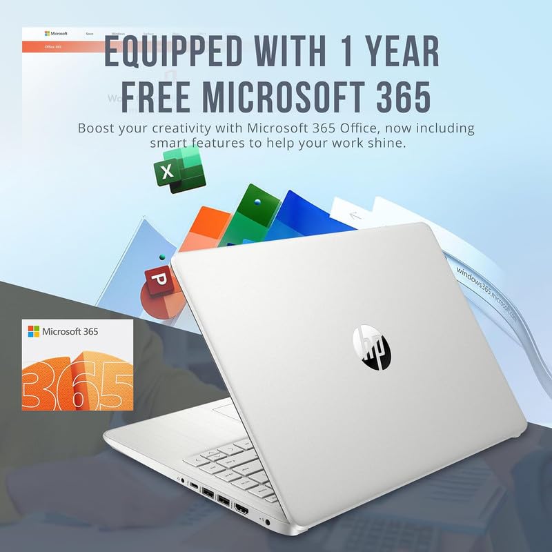 Hp 14 Laptop Portable Slim 2024,14 Hd Micro-Edge Display, Intel Quad-Core Pentium Processor, 8Gb Ram, 256Gb Ssd Wi-Fi, Webcam, F