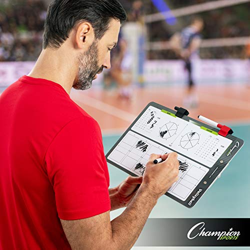 Champion Sports Large & XL Dry Erase Board For Coaching - Whiteboards for Strategizing, Techniques, Plays - 2-Sided Boards...