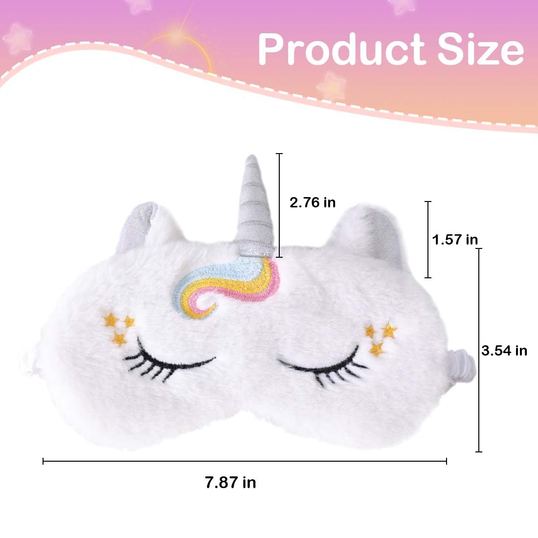 Sleep Mask for Kids Girls,3Pack,Unicorn Sleep Mask,Cute Animal Eye Mask for Princess Sleeping,Night Blindfold Bed Eye Covers