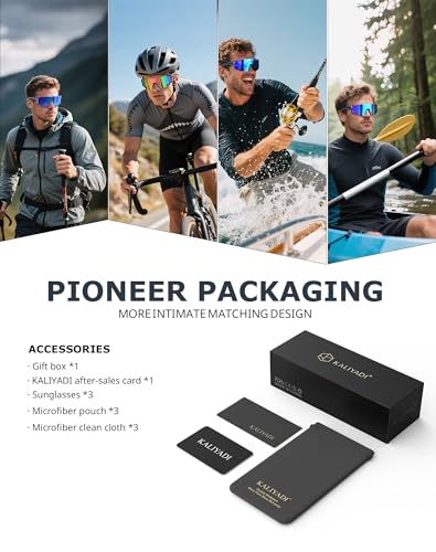 KALIYADI Sports Sunglasses-Men Polarized-Mens-Sunglasses Women: Running Sun Glasses with UV400 for Fishing Cycling