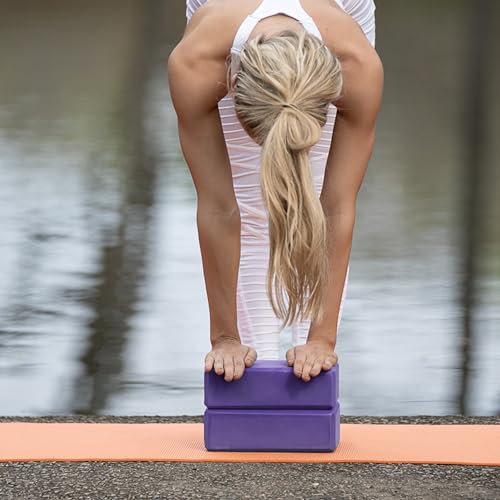 Upward Fit 3" Yoga Block, 10 Pack Bulk EVA Foam Yoga Blocks, Firm and Supportive Yoga Brick, Balance Foam for Stretching, ...