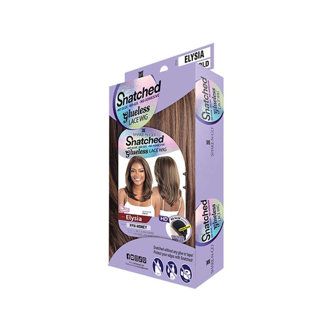 Shake-N-Go Snatched Glueless Lace Synthetic Wig - Elysia (Color : 2 Dark Brown)