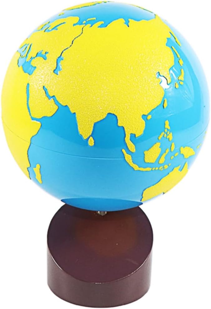Montessori Geography Materials Globe of World Parts/Continents Preschool Early Educational Equipment Kids Culture Learning Toys Know World Globe (Multicolor)