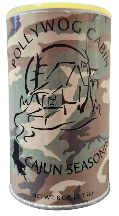 Generic Pollywog Cabin Cajun Seasoning - Authentic Louisiana Spice Mix, 8 Ounce Shaker for Cajun, Creole & Southern Dishes