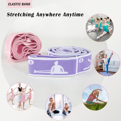 BTAMUD 2 Pcs Kids Stretch Bands Dance Stretching Straps for Children Gymnastics Equipment Dance Training Elastic Band for ...