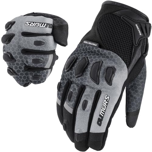 Oumurs Motorcycle Gloves for Men, Touchscreen Cycling Gloves for Outdoor Sports On-Road/Off-Road/Mountain Motorcycle Motor...