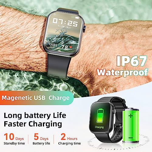 Hwagol Smart Watch (Answer/Make Call) 1.85inch Fitness Tracker, DIY Dials/Pedometer/Calories/Multiple Sport Modes/Voice As...