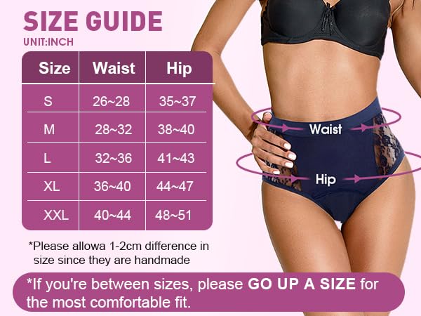 TUXIYA 3 Pack Incontinence Underwear for Women, Leak Proof Underwear for Women Washable & Reusable for Leakage Protective Panties(Large,Black/Red/Blue)