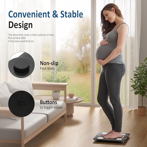 BalanceFrom Smart Scale for Body Weight Digital Bathroom Bluetooth BMI Body Fat Scale with 12 Body Composition Analyzer, T...