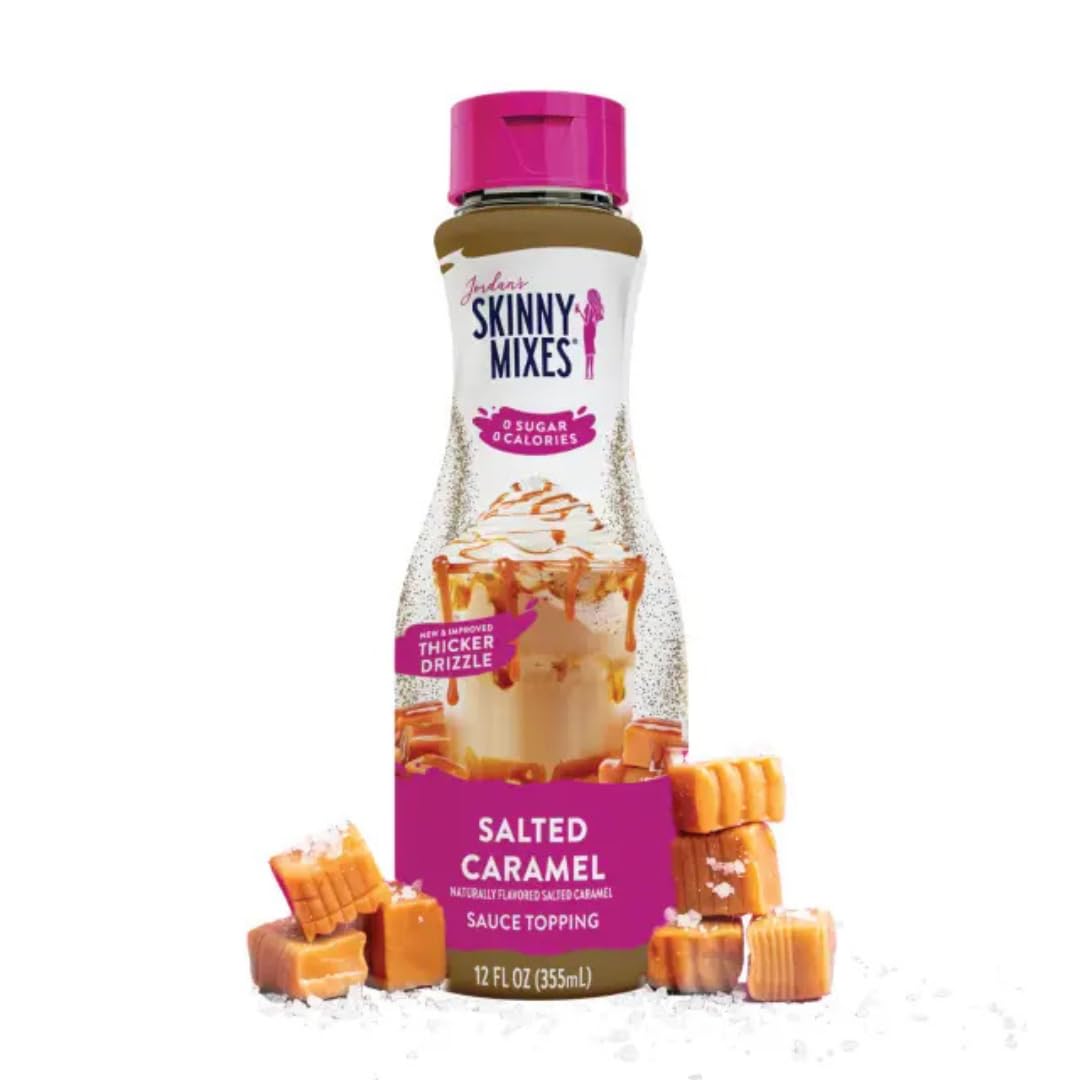 Salted Caramel Syrup Sauce For Coffee - Sugar Free Zero Calories and MT&L Mini Sauce Cup - Gluten-Free, Keto Friendly Syrup (Sal