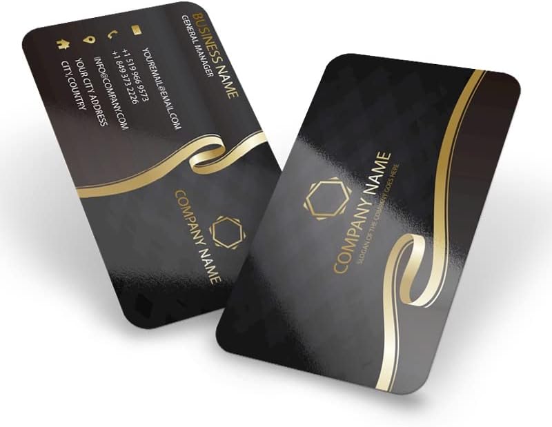 1000Pcs Custom Business Cards PVC Waterproof Add Photo/Text/Logo Print Your Own Business Cards Personalized Double-sided Printed Glossy Matte Frosted 0.38mm Thicknes