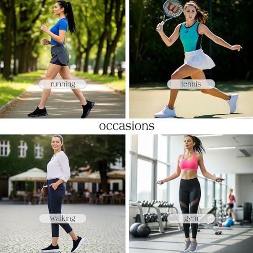 DaoLxi Women Running Shoes Tennis Sneakers Slip on Walking Gym Non Slip Work Workout Jogging Shoe