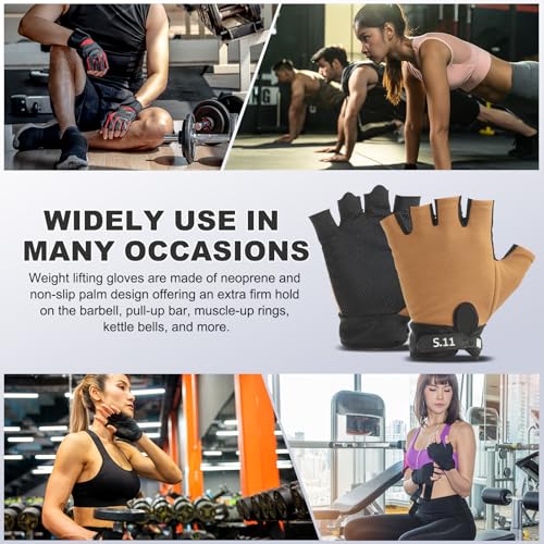 PATIKIL Workout Gloves, Weight Lifting Gym Sports Gloves for Men & Women, Black, Unisex-Adults