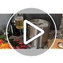 Lily's Home Double Wall Insulated Small Ice Bucket with Bamboo Lid - Stainless Steel Ice Holder with Tongs and Strainer, I...