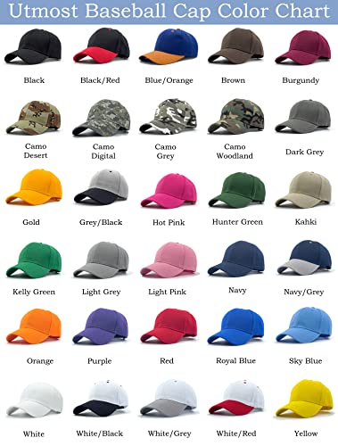 Utmost Structured Baseball Cap with Adjustable Closure - Performance Hat for Outdoor Activities and Custom Embroidery (1pc...