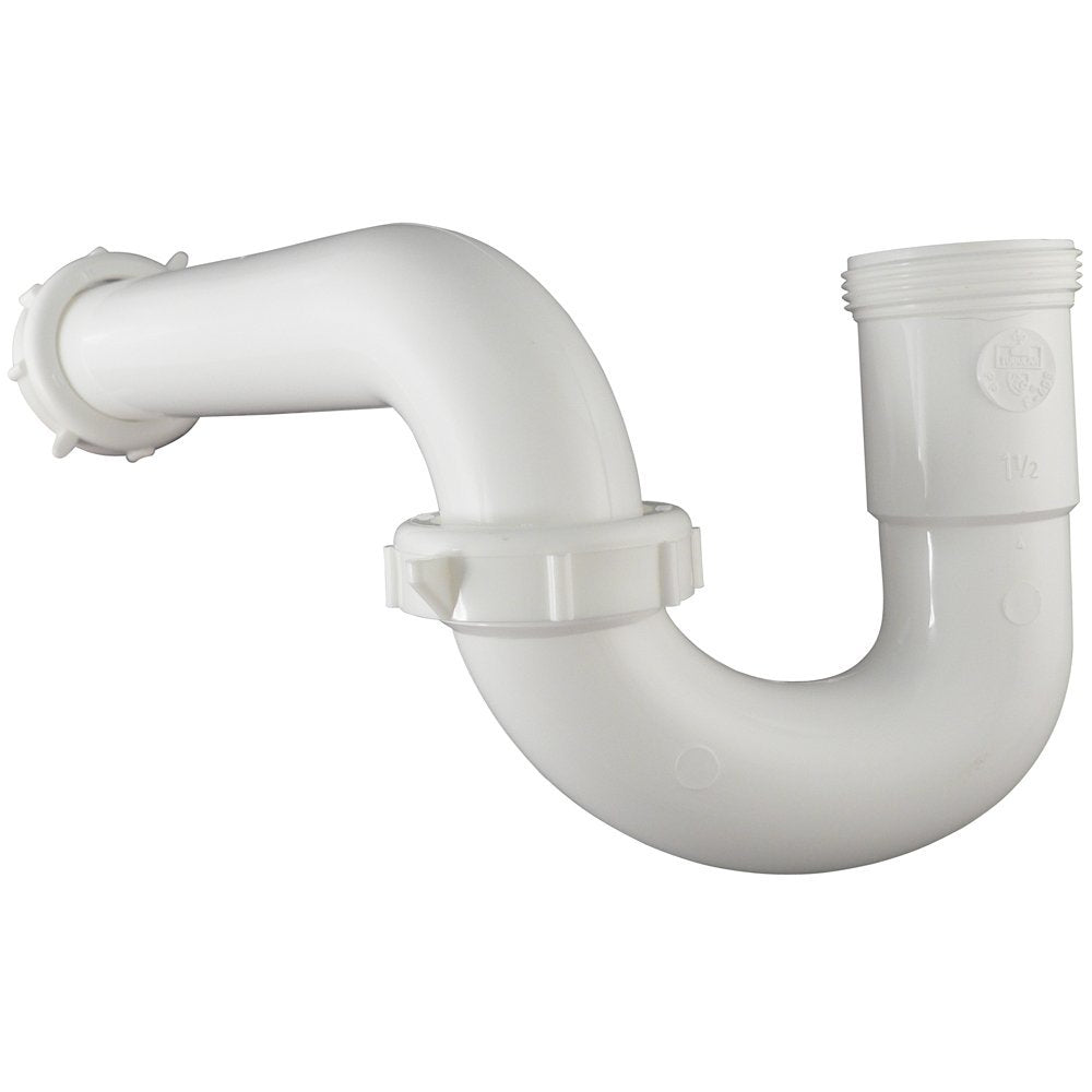Plumb Pak 400WK Plastic P-Trap Kit with Reducing Washer, 1.5" or 1.25", White