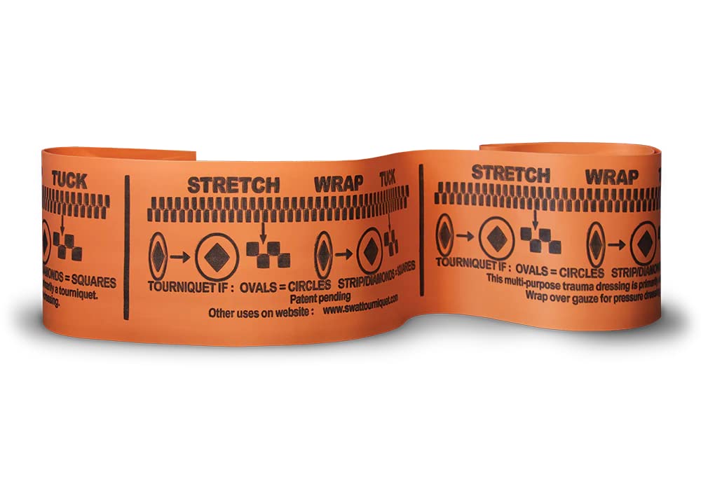 SWAT-T™ Tourniquet Orange by Safeguard Medical, Emergency First Aid Equipment for Massive Hemorrhage Control. Made in The USA