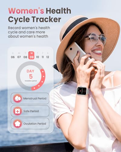 Smart Watches for Women for iPhone Android: 1.85" Smart Watch with 30 Days+ Battery Life Make/Recive Call Heart Rate SpO2 ...