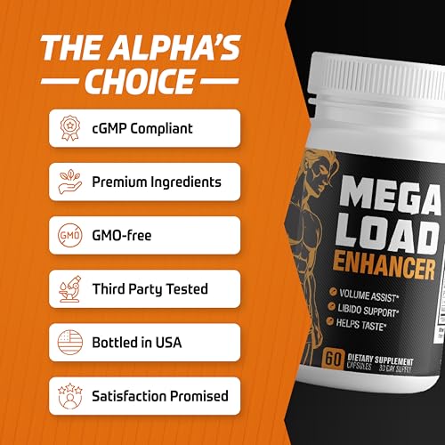 Mega Load Enhancer - Semen Volume Booster Supplement for Men - Increase Load Size, Taste, Fertility Supplement - 3rd Party...