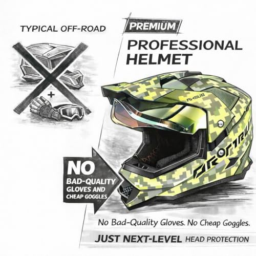 Orthrus Youth Kids Motorcycle Helmet, DOT Certified Full Face Dirt Bike Helmets for Off-Road ATV Street Riding Motocross B...