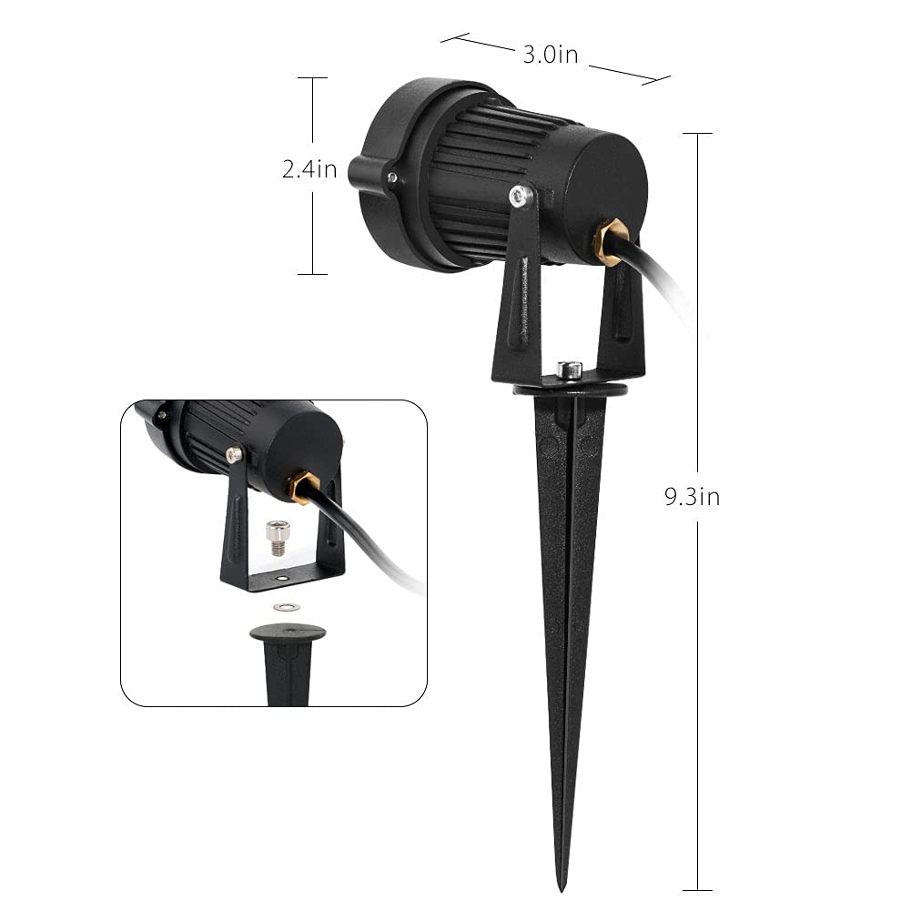 Uiexer 2 Pack Halloweenwaterproof Uv Led Blacklight Landscape Lights Outdoor Plug In Black Light Spotlight For Pathway Light Plug Spike Stand Garden Yard Lawn Halloween Party Decorative Lighting