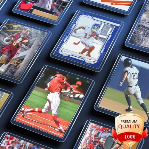200 Hard Plastic Card Sleeves, Premium Card Sleeves, 3"x 4" Baseball Cards Protectors Plastic, Sports Trading Baseball Gam...