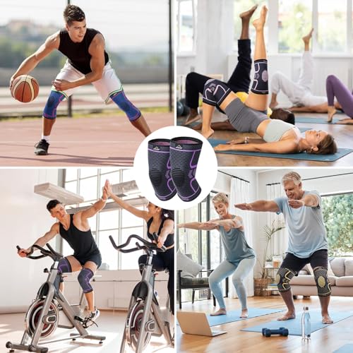 APEXUP Compression Knee Brace for Women, Copper Compression Sleeve for Knee Support, Arthritis Pain Relief, Meniscus Tear,...