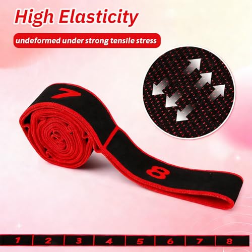 Elastic Exercise Bands with Handles, Adjustable Strength for Home Gym, Stretching, Yoga & Pilates, Non-Slip Puller Straps ...