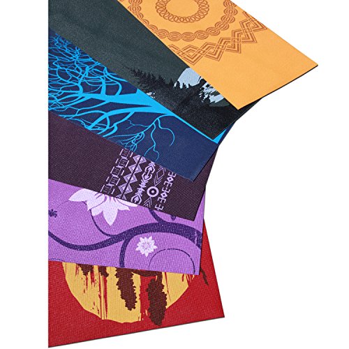 AURORAE Classic/Printed Extra Thick and Long Yoga Mat. Slip Free Rosin included