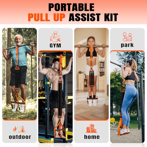 NTIUYOT Pull Up Bands, Heavy Duty Resistance Bands with Handle, Workout Bands for Pull Up Bar, Pullup Assist Band Set for ...