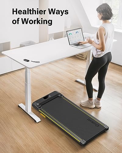 UREVO Foldimix 5L Treadmills for Home, Dual Brushless Motorized 3.0HP ,9% Auto Incline Walking Pad with Adjustable Handle ...