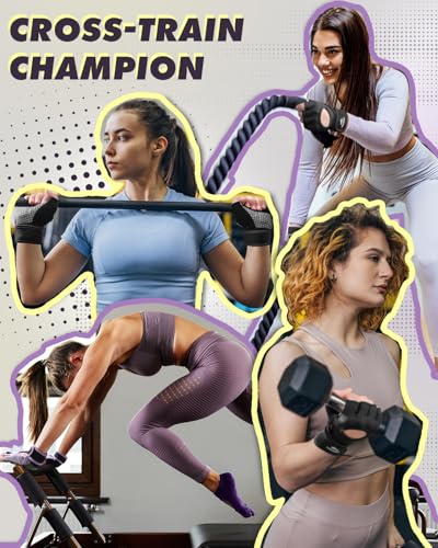 Trideer Weight Lifting Gloves for Women Men with Wrist Support, Workout Gloves Women Full Palm Protection for Gym Trainin...