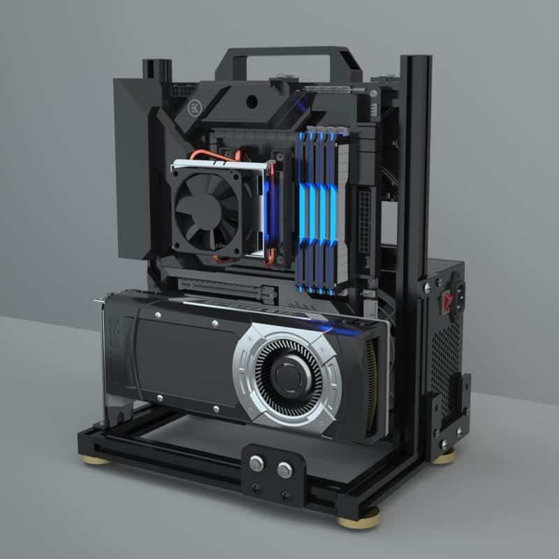 PC Creative Assembly Frame Test Bench Open Air Frame Case DIY Computer Motherboard Case Rack ITX ATX MATX/EATX Open Aluminum Frame Chassis (MATX)-New