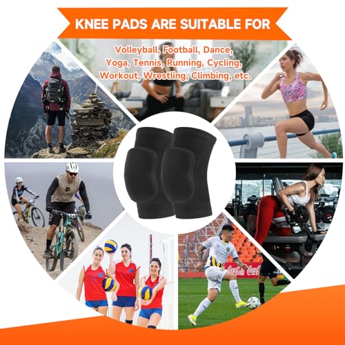HISFFOG Volleyball Knee Pads for Dancers, Soft Breathable Knee Pads for Men Women Younth Girls Kids Knees Protective, Knee...