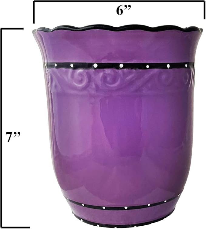 ACK PURPLE RUFFLE UTENSIL HOLDER 86039