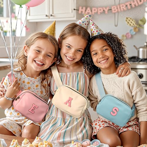mibasies Initial Fanny Pack for Girls, Birthday Gifts for 4 5 6 7 8 9 10 11 12 13 Teen Girl - Cute Personalized Trend Stuf...