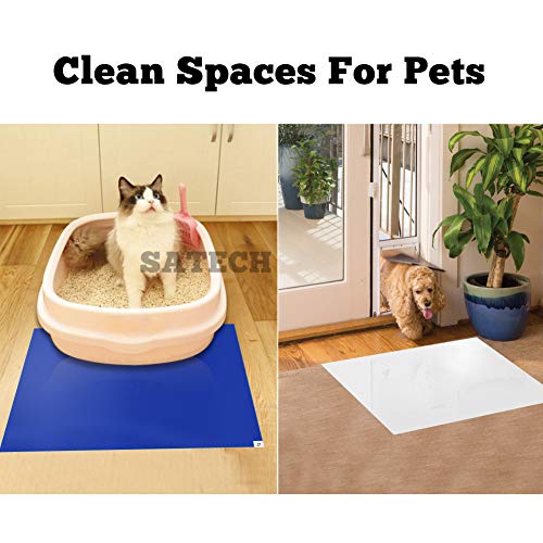 SATECH Sticky/Tacky/Adhesive Mat 24" x 36" White (Case of 4 Mats,30 Sheets Each) for Cleanroom Laboratory Hospital Constru...