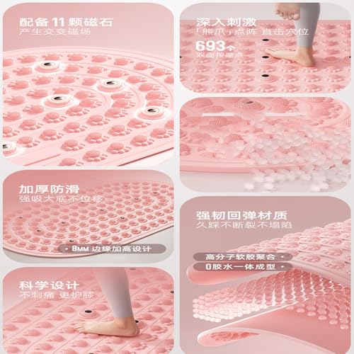 xkwwsjs Magnetic Foot Massage Mat with Acupressure Nodes - Manual Reflexology Pad for Feet, 16x23 inches for at-Home Relax...