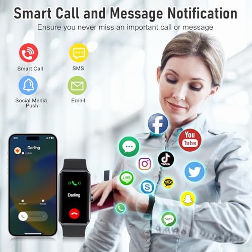 Fitness Tracker with 24/7 Heart Rate,Blood Pressure Sleep Tracking,104 Sports Modes Calories Smart Watch,IP68 Waterproof S...