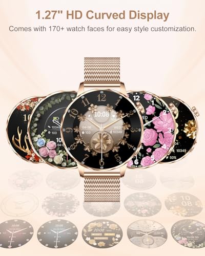 PODOEIL Smart Watches for Women (Answer/Make Calls), Heart Rate/Sleep/Blood Pressure Monitor, 100+ Sports Modes, IP68 Wate...