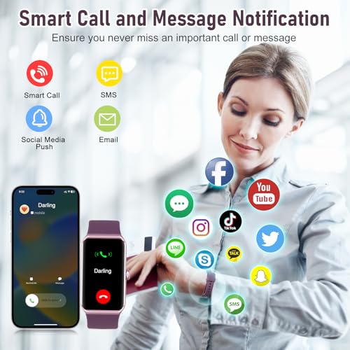 Fitness Tracker with 24/7 Heart Rate,Blood Pressure Sleep Tracking,104 Sports Modes Calories Smart Watch,IP68 Waterproof S...